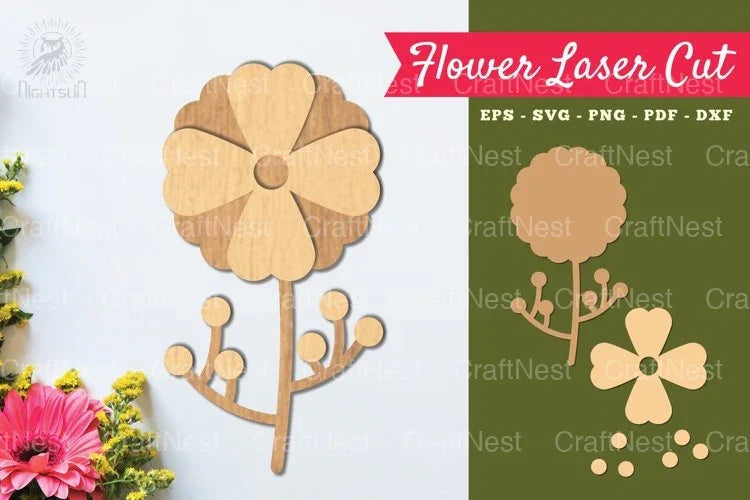 Flower Laser Cut Decoration Clipart Bundle - CraftNest - Digital Crafting and Art