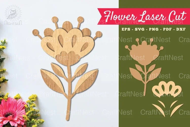 Flower Laser Cut Decoration Clipart Bundle - CraftNest - Digital Crafting and Art