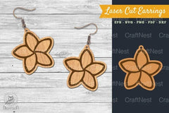 Flower Laser Cut Earring SVG Bundle - CraftNest - Digital Crafting and Art