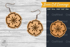 Flower Laser Cut Earring SVG Bundle - CraftNest - Digital Crafting and Art