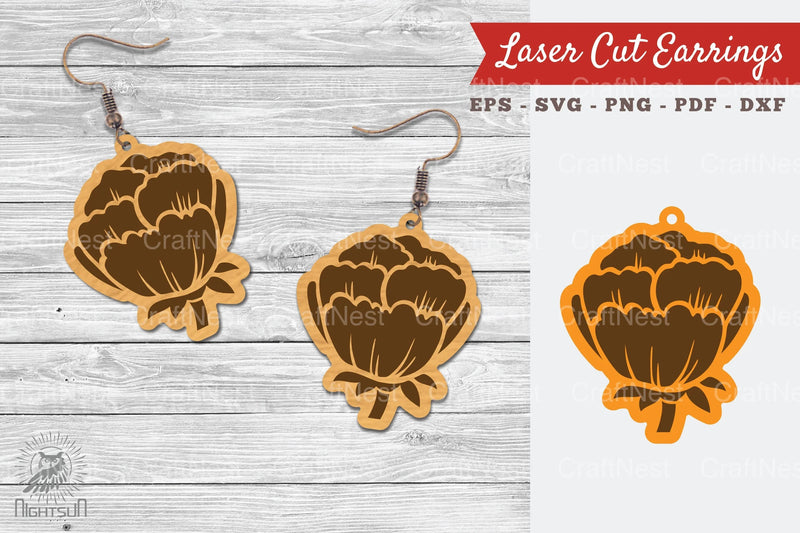 Flower Laser Cut Earrings Design Clipart Bundle - CraftNest - Digital Crafting and Art