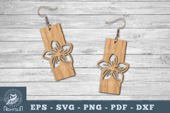 Flower Laser Cut Earrings SVG Bundle - CraftNest - Digital Crafting and Art