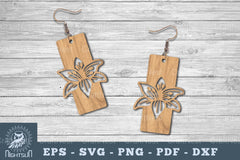 Flower Laser Cut Earrings SVG Bundle - CraftNest - Digital Crafting and Art