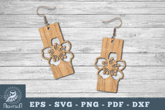 Flower Laser Cut Earrings SVG Bundle - CraftNest - Digital Crafting and Art