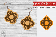 Flower Laser Cut Earrings SVG Bundle - CraftNest - Digital Crafting and Art