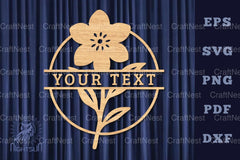 Flower Lasercut Split Monogram SVG Bundle - CraftNest - Digital Crafting and Art