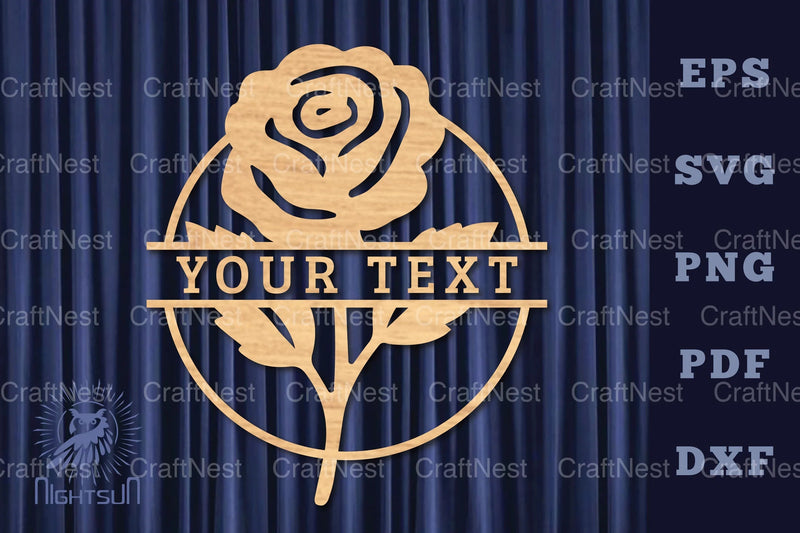 Flower Lasercut Split Monogram SVG Bundle - CraftNest - Digital Crafting and Art