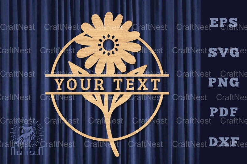 Flower Lasercut Split Monogram SVG Bundle - CraftNest - Digital Crafting and Art
