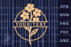 Flower Lasercut Split Monogram SVG Bundle - CraftNest - Digital Crafting and Art