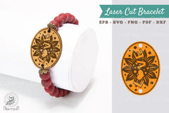 Flower Love Laser Cut Bracelet SVG Bundle - CraftNest - Digital Crafting and Art