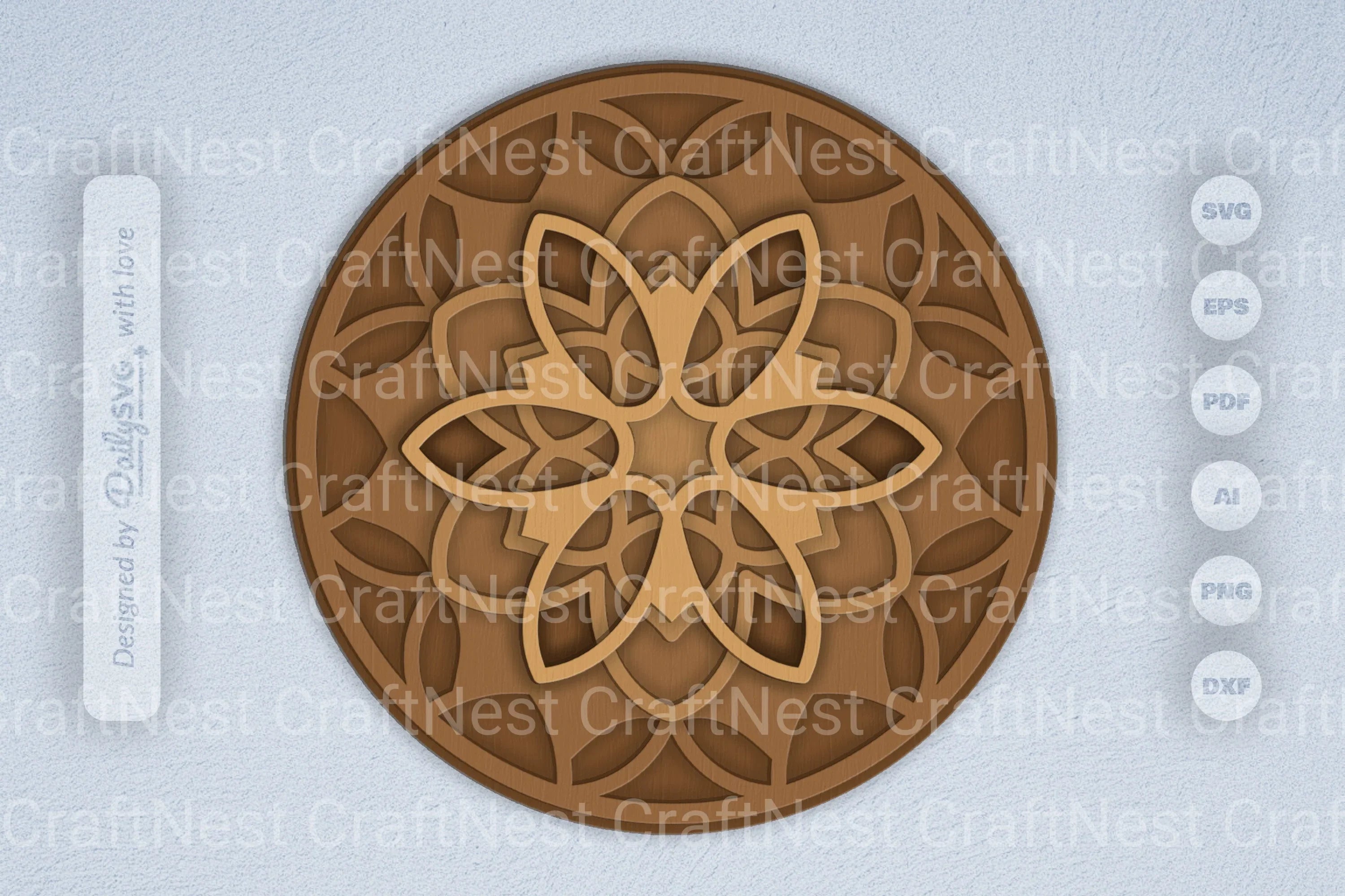 Flower Mandala Laser Cut SVG Bundle