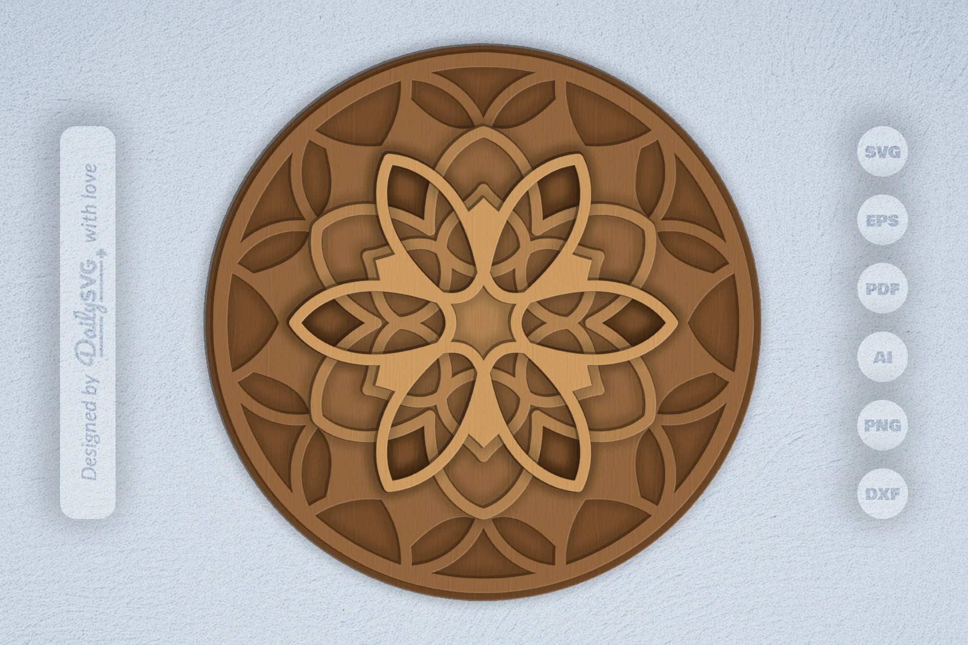 Flower Mandala Laser Cut SVG Bundle - CraftNest - Digital Crafting and Art