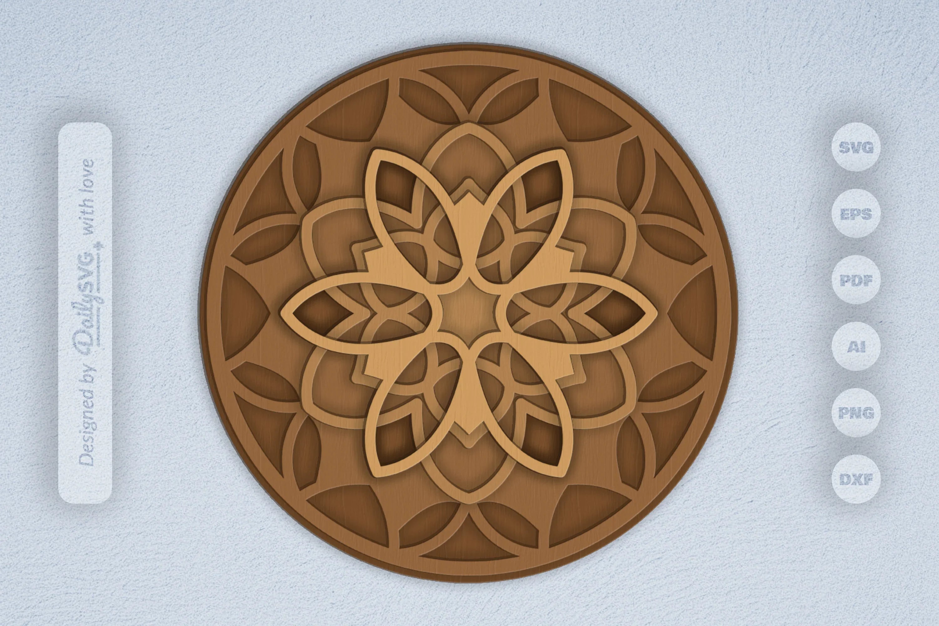 Flower Mandala Laser Cut SVG Bundle - CraftNest - Digital Crafting and Art