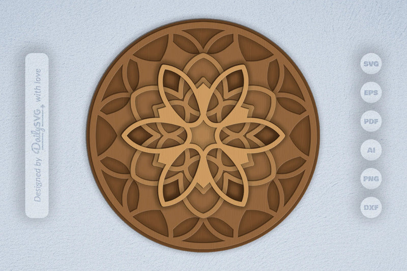 Flower Mandala Laser Cut SVG Bundle - CraftNest - Digital Crafting and Art