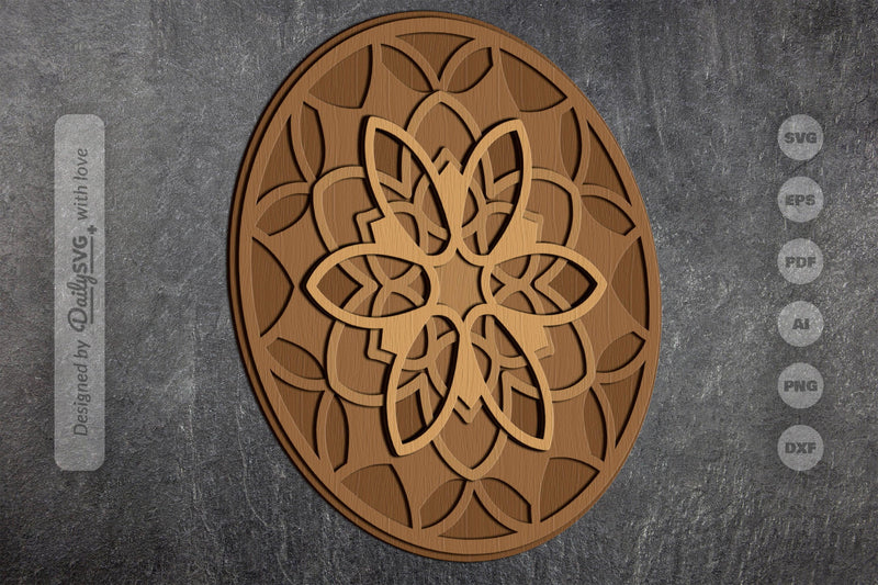 Flower Mandala Laser Cut SVG Bundle - CraftNest - Digital Crafting and Art