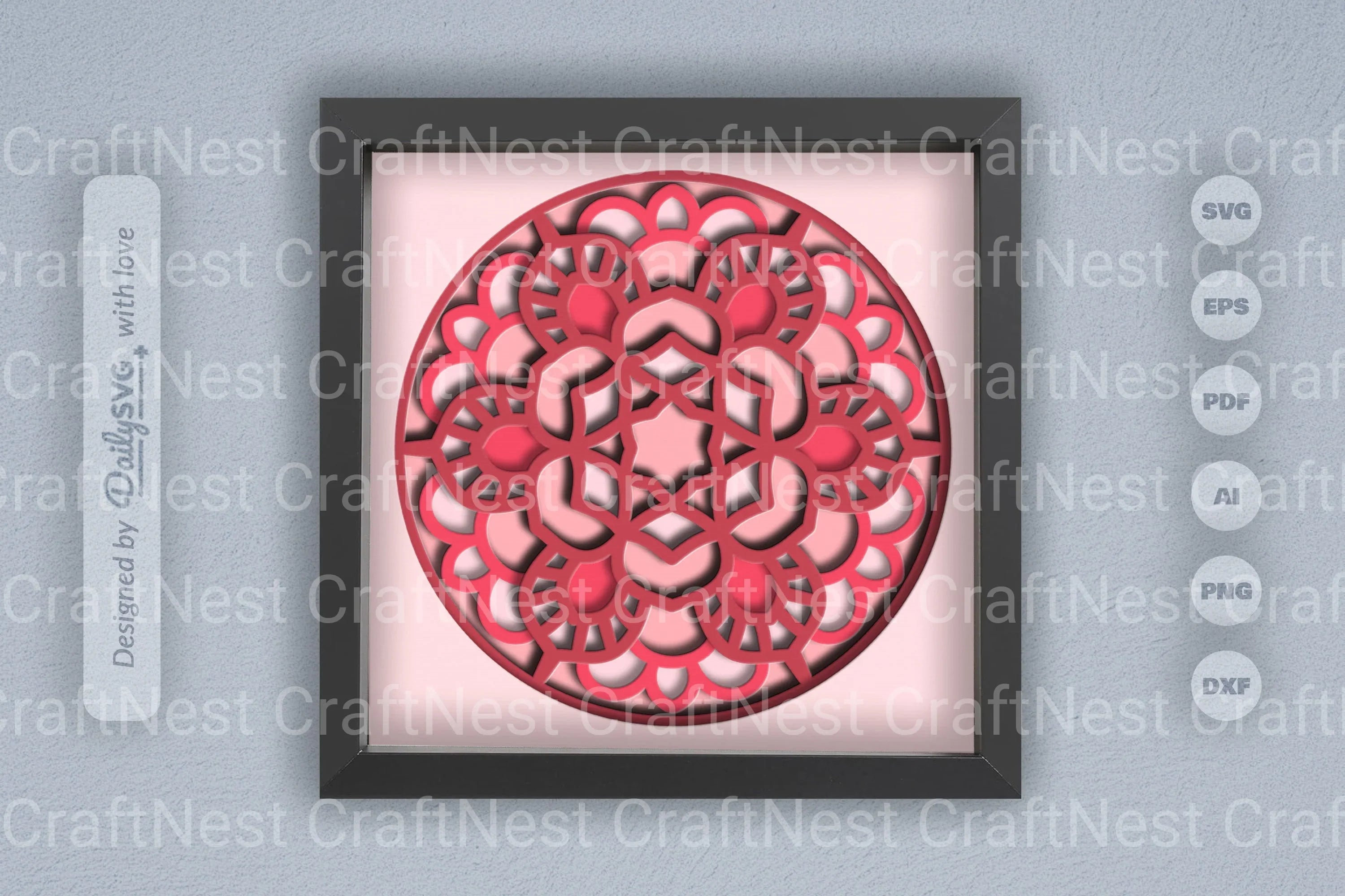 Flower Mandala Paper Cut SVG Bundle