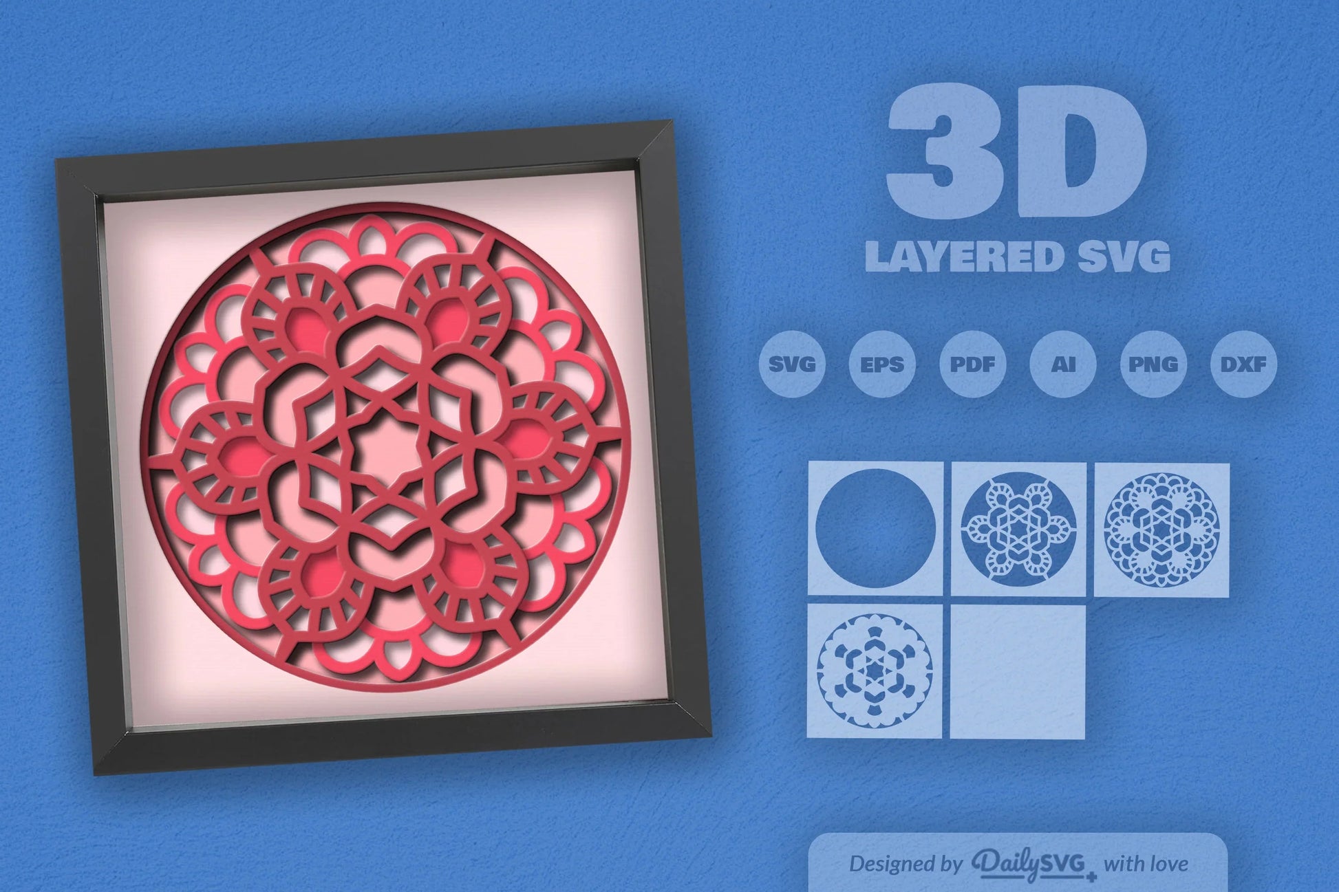 Flower Mandala Paper Cut SVG Bundle - CraftNest - Digital Crafting and Art