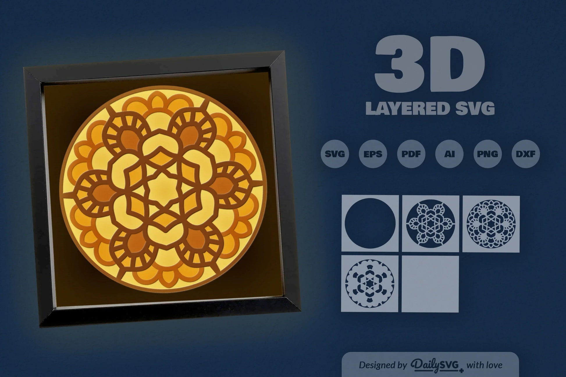 Flower Mandala Paper Cut SVG Bundle - CraftNest - Digital Crafting and Art
