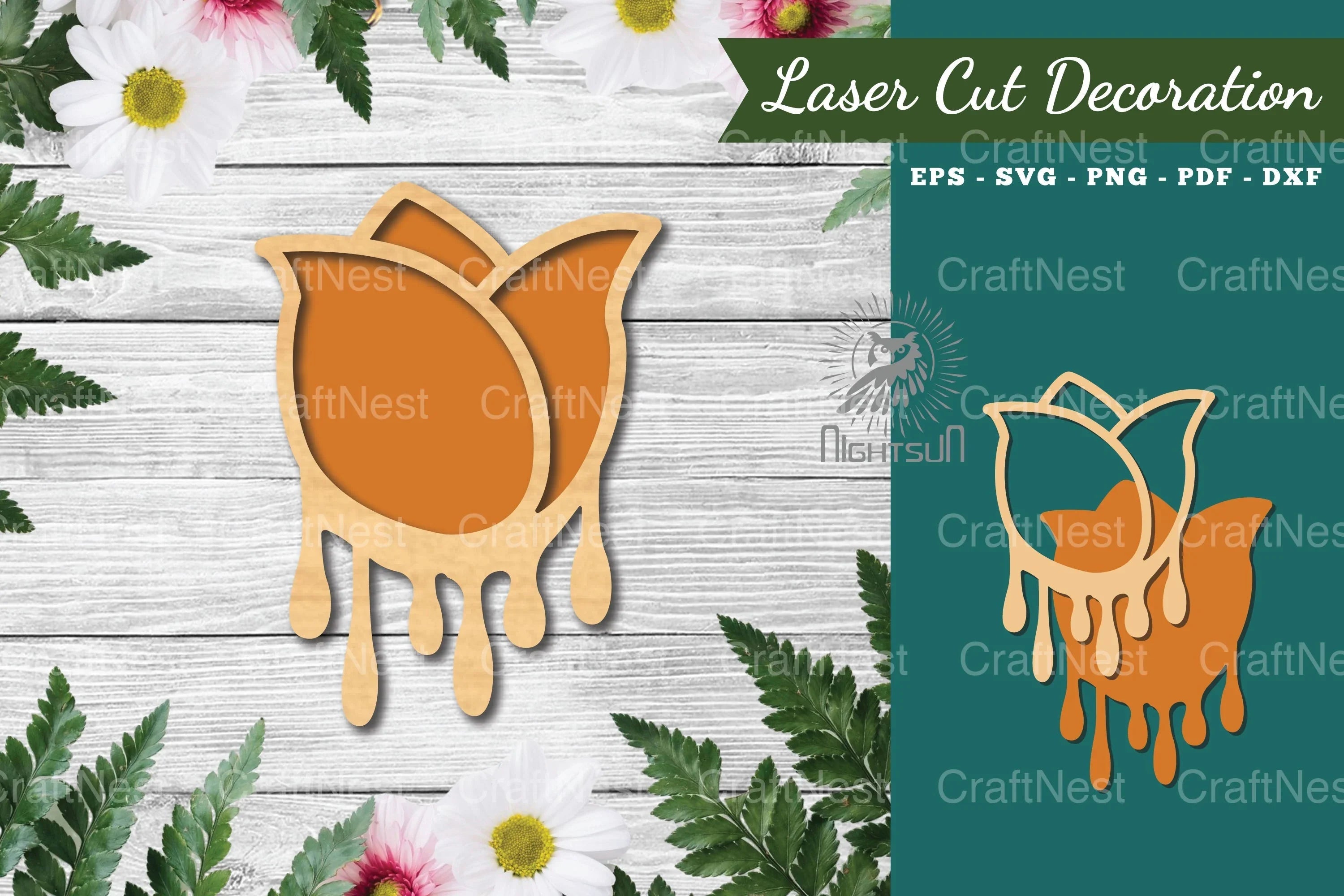 Flower Melted Laser Cut Decoration Clipart Bundle - CraftNest - Digital Crafting and Art