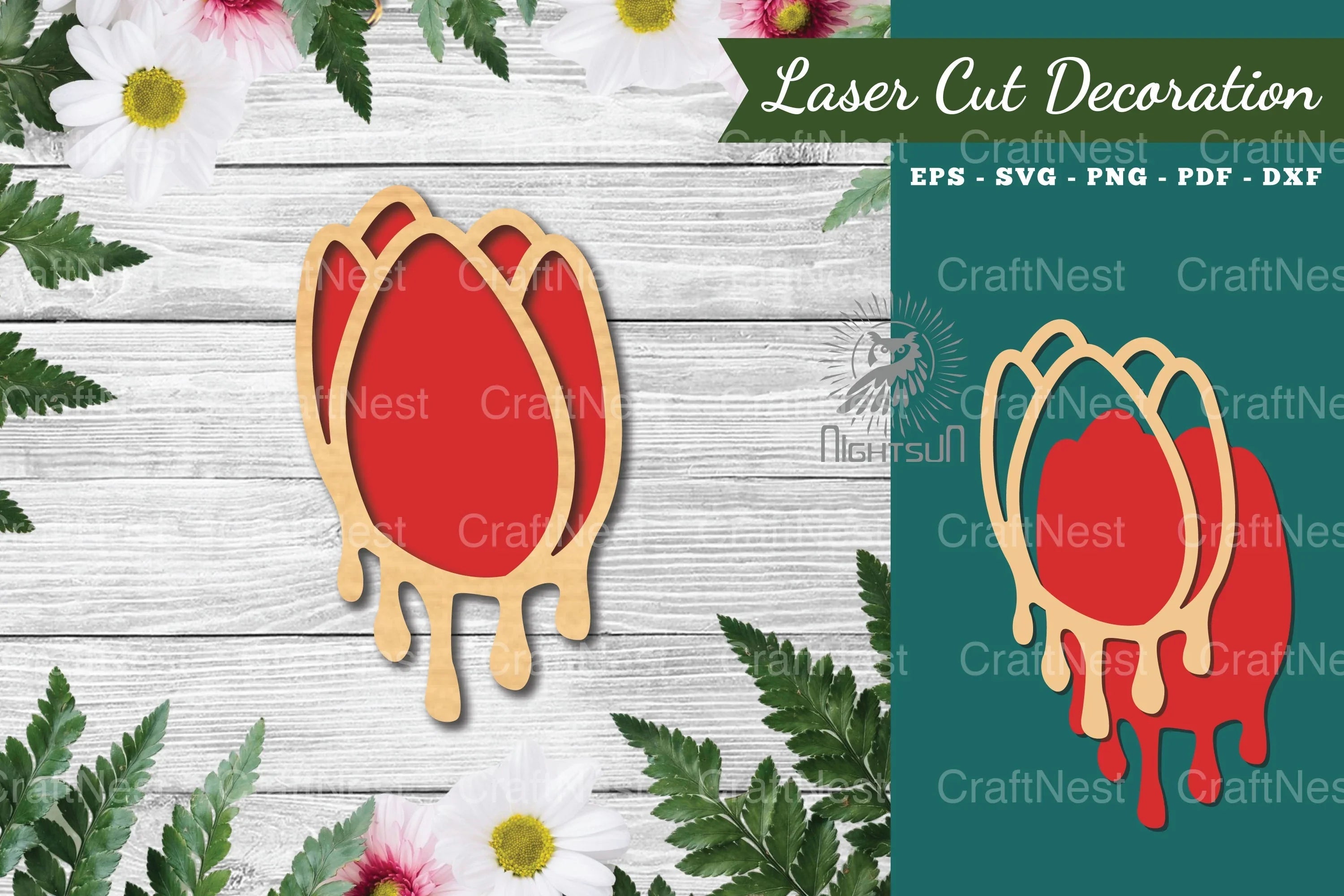 Flower Melted Laser Cut Decoration Clipart Bundle - CraftNest - Digital Crafting and Art