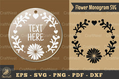 Flower Monogram Silhouette Clipart Bundle - CraftNest - Digital Crafting and Art