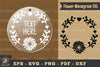 Flower Monogram Silhouette Clipart Bundle