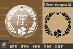 Flower Monogram Silhouette Clipart Bundle - CraftNest - Digital Crafting and Art