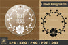 Flower Monogram Silhouette Clipart Bundle