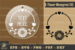 Flower Monogram Silhouette Clipart Bundle - CraftNest - Digital Crafting and Art