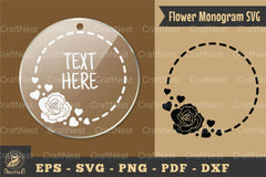 Flower Monogram Silhouette Clipart Bundle - CraftNest - Digital Crafting and Art