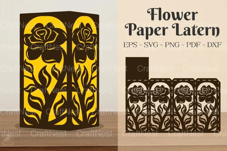 Flower Paper Lantern Cricut Design Bundle - CraftNest - Digital Crafting and Art