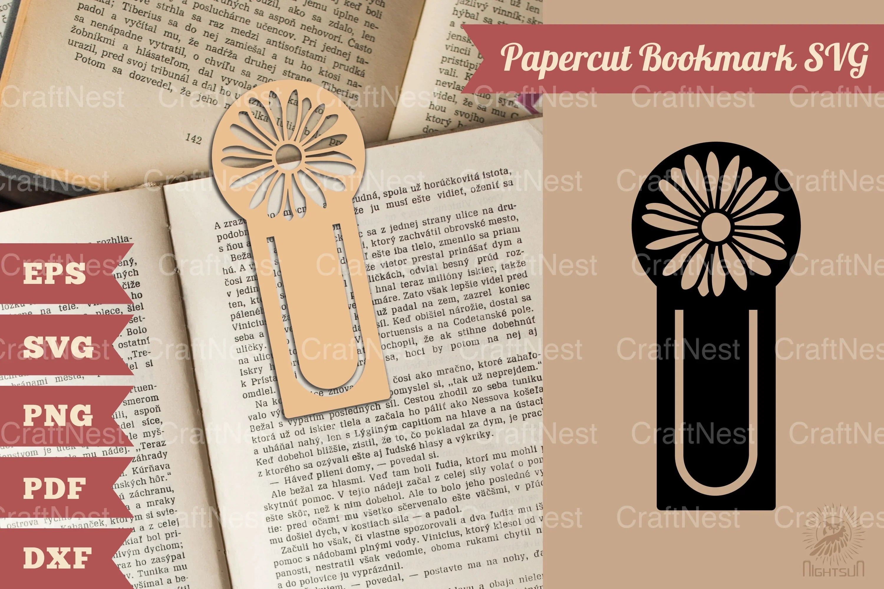 Flower Papercut Bookmark SVG Bundle - CraftNest - Digital Crafting and Art