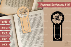 Flower Papercut Bookmark SVG Bundle - CraftNest - Digital Crafting and Art