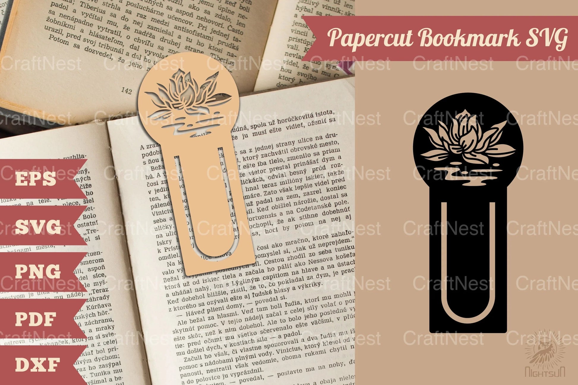 Flower Papercut Bookmark SVG Bundle - CraftNest - Digital Crafting and Art