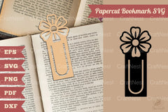 Flower Papercut Bookmark SVG Bundle - CraftNest - Digital Crafting and Art