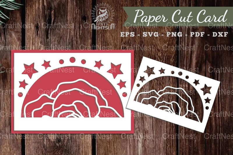 Flower Papercut Card SVG Bundle - CraftNest - Digital Crafting and Art
