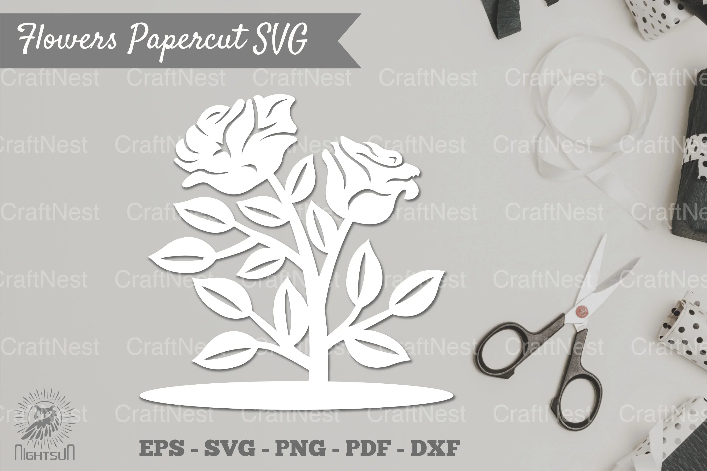 Flower Papercut SVG Bundle - CraftNest - Digital Crafting and Art