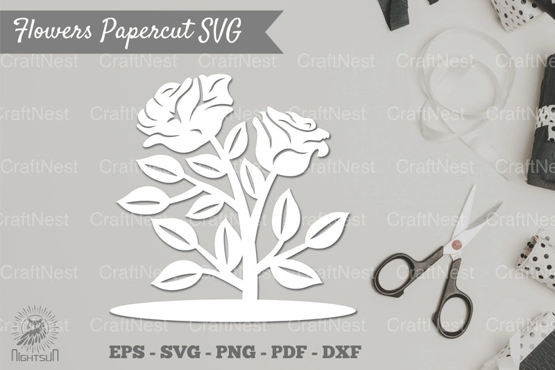 Flower Papercut SVG Bundle - CraftNest - Digital Crafting and Art