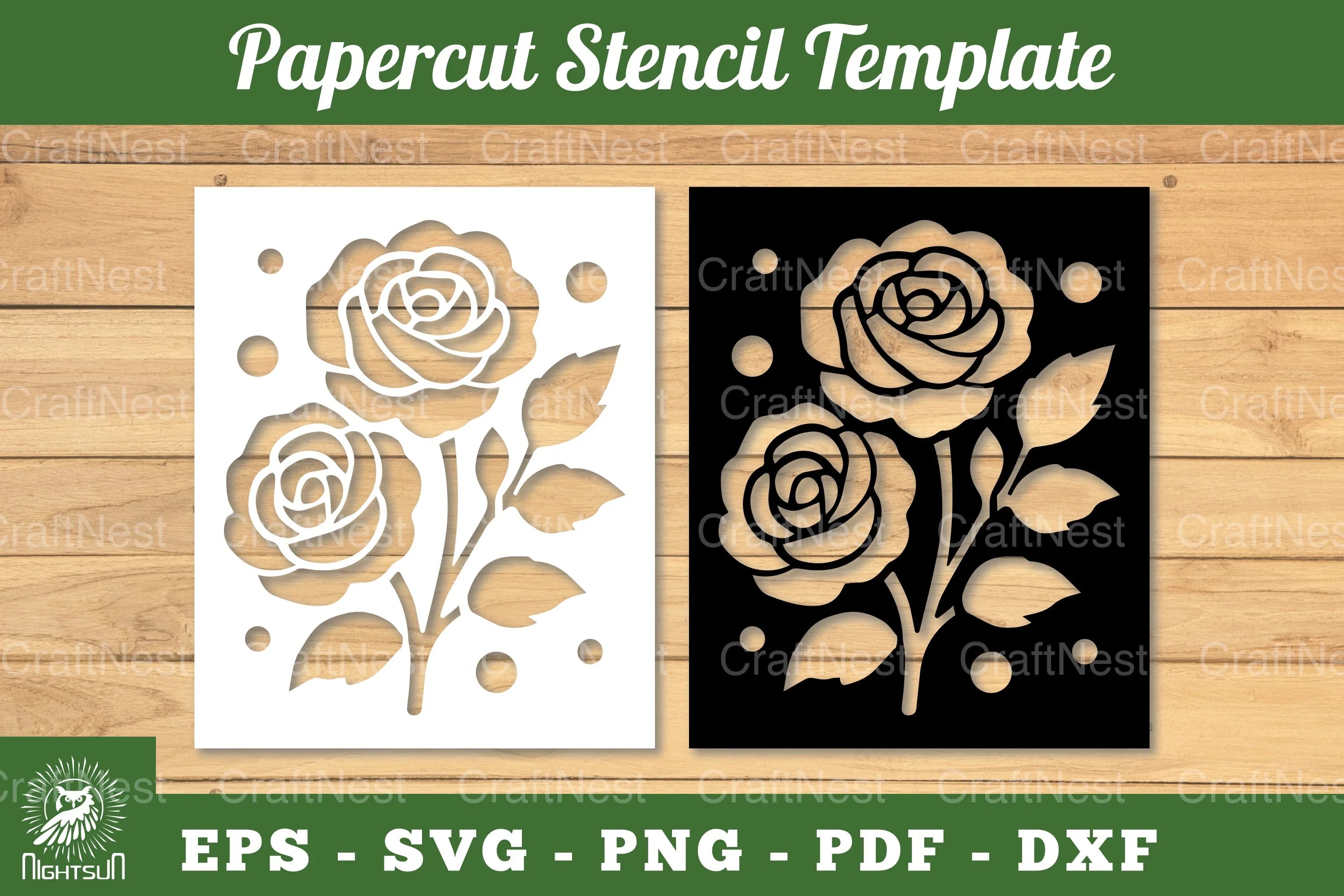 Flower Papercut Stencil Template Clipart Bundle - CraftNest - Digital Crafting and Art