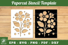 Floral Papercut Stencil Template Clipart Bundle - CraftNest - Digital Crafting and Art
