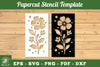 Flower Papercut Stencil Template Clipart Bundle