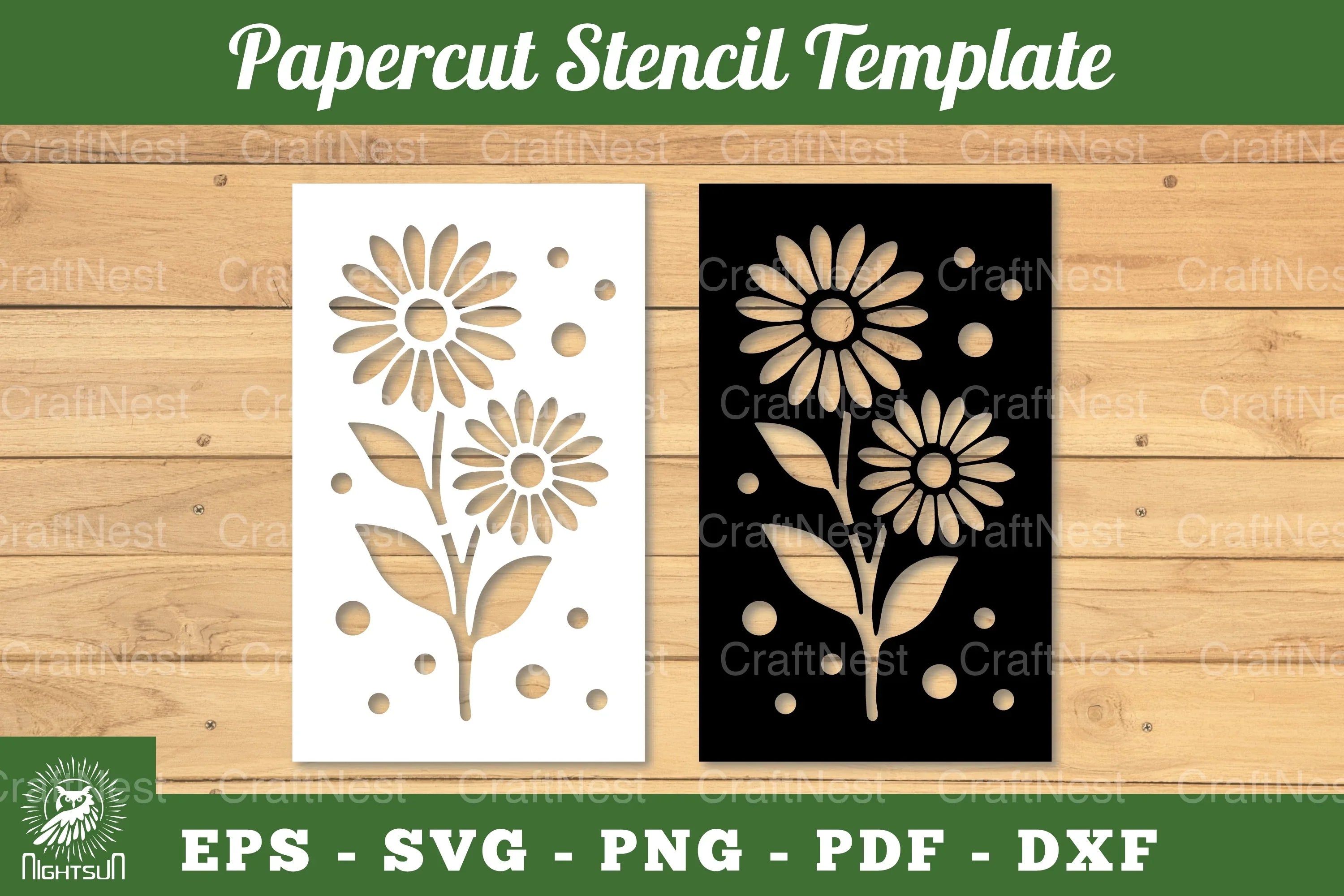 Flower Papercut Stencil Template Clipart Bundle - CraftNest - Digital Crafting and Art