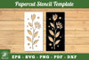 Flower Papercut Stencil Template Clipart Bundle