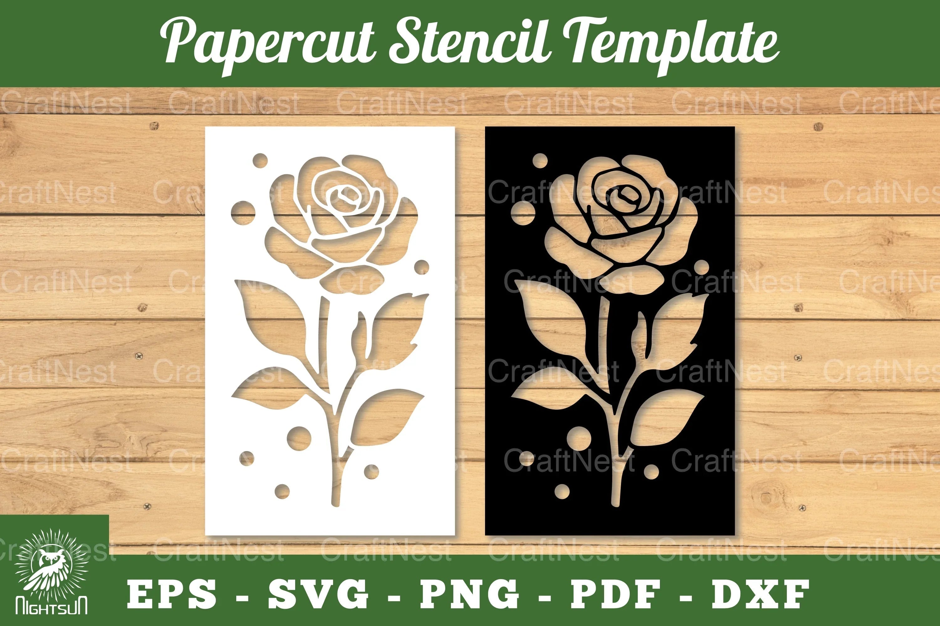 Flower Papercut Stencil Template Clipart Bundle - CraftNest - Digital Crafting and Art