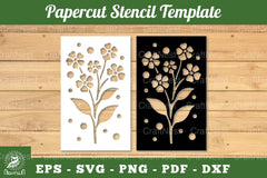 Flower Papercut Stencil Template Clipart Bundle - CraftNest - Digital Crafting and Art