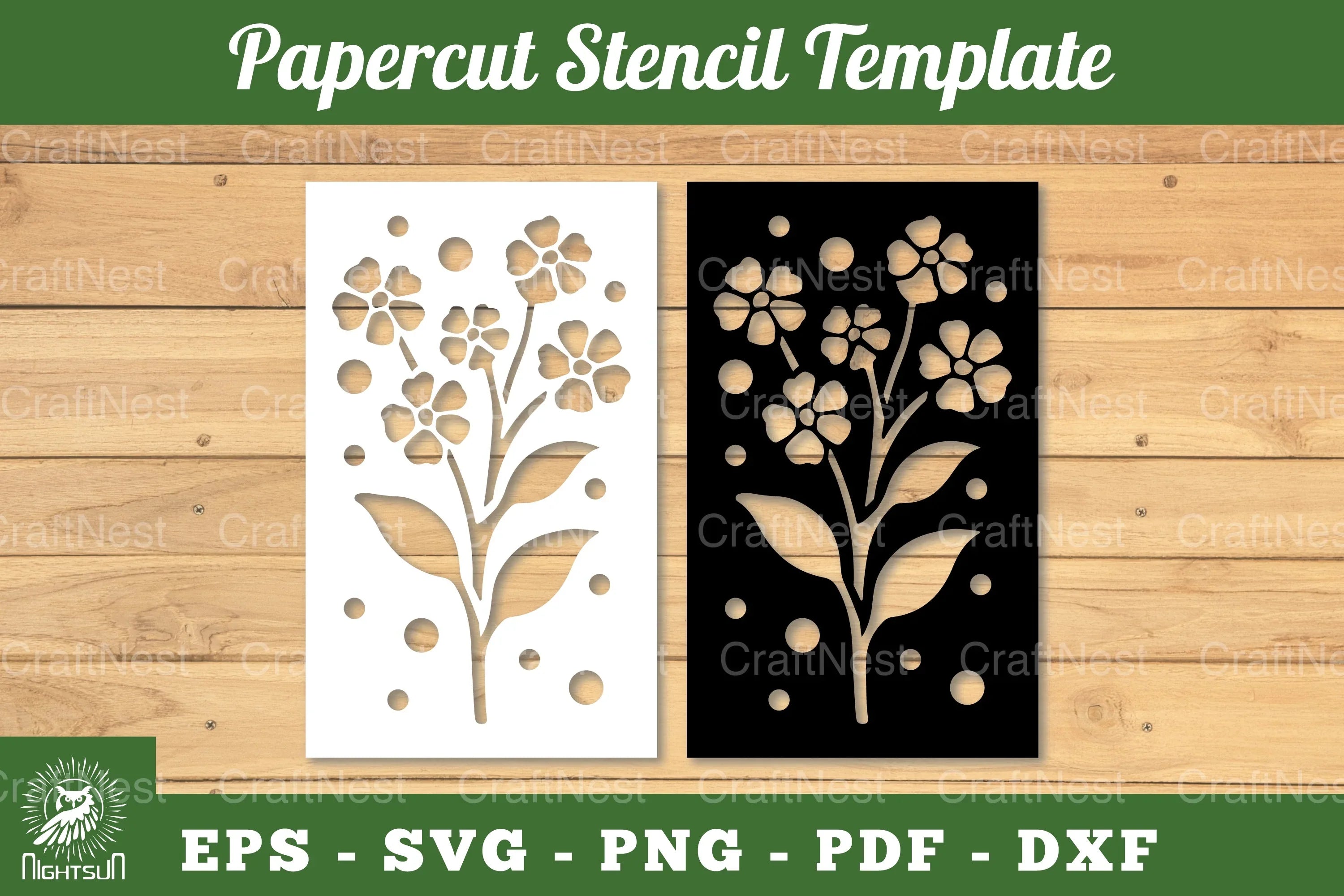 Flower Papercut Stencil Template Clipart Bundle - CraftNest - Digital Crafting and Art