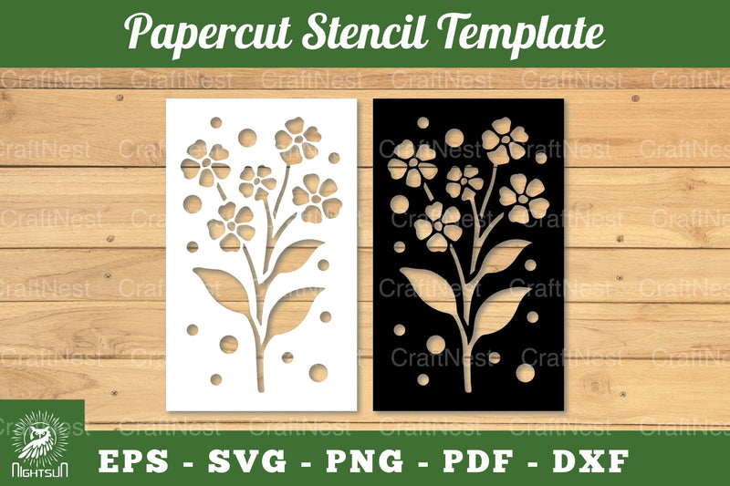 Flower Papercut Stencil Template Clipart Bundle - CraftNest - Digital Crafting and Art