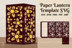 Flower Pattern Paper Lantern Template Bundle - CraftNest - Digital Crafting and Art