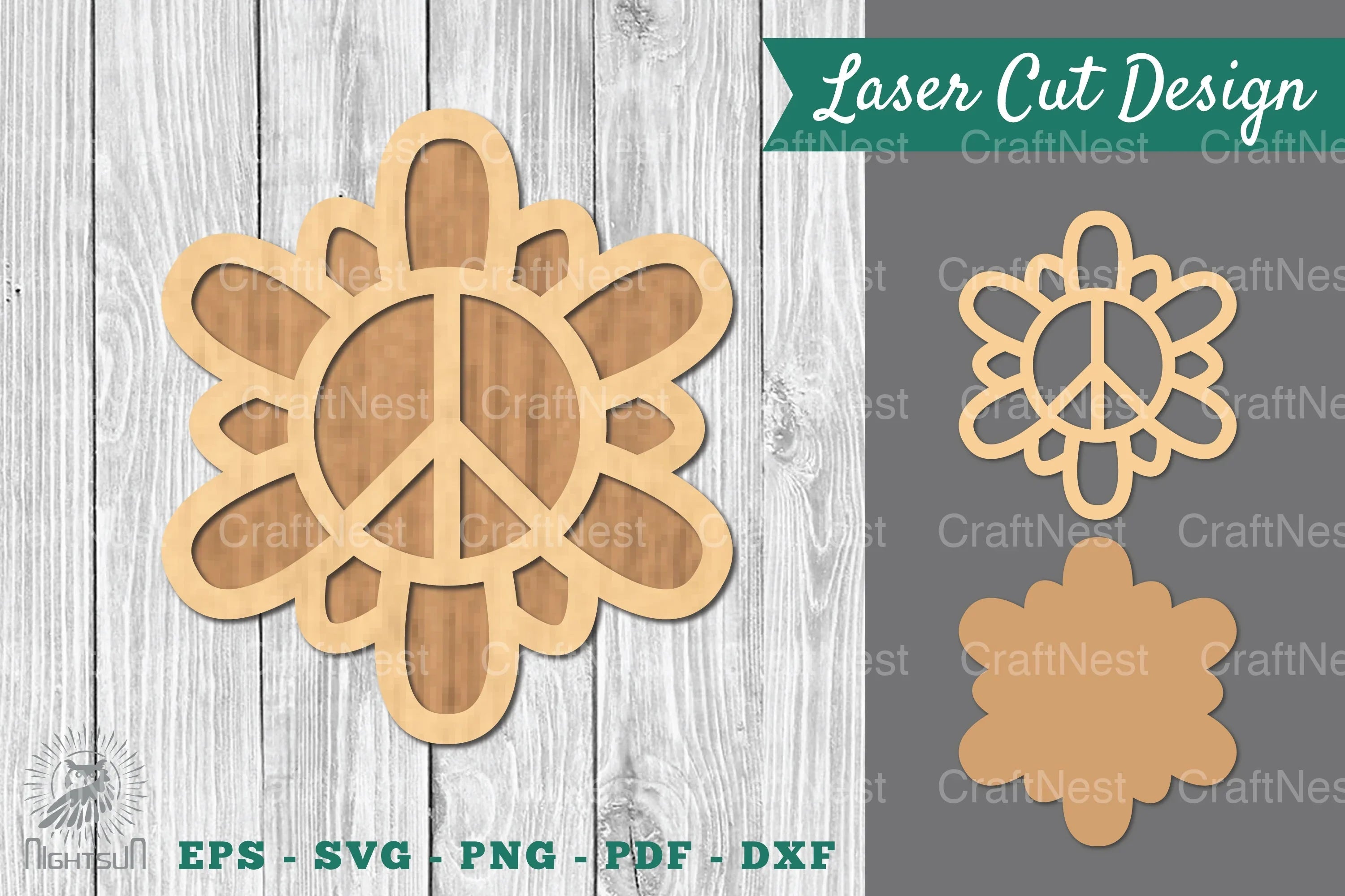 Flower Peace Laser Cut Decoration Clipart Bundle - CraftNest - Digital Crafting and Art