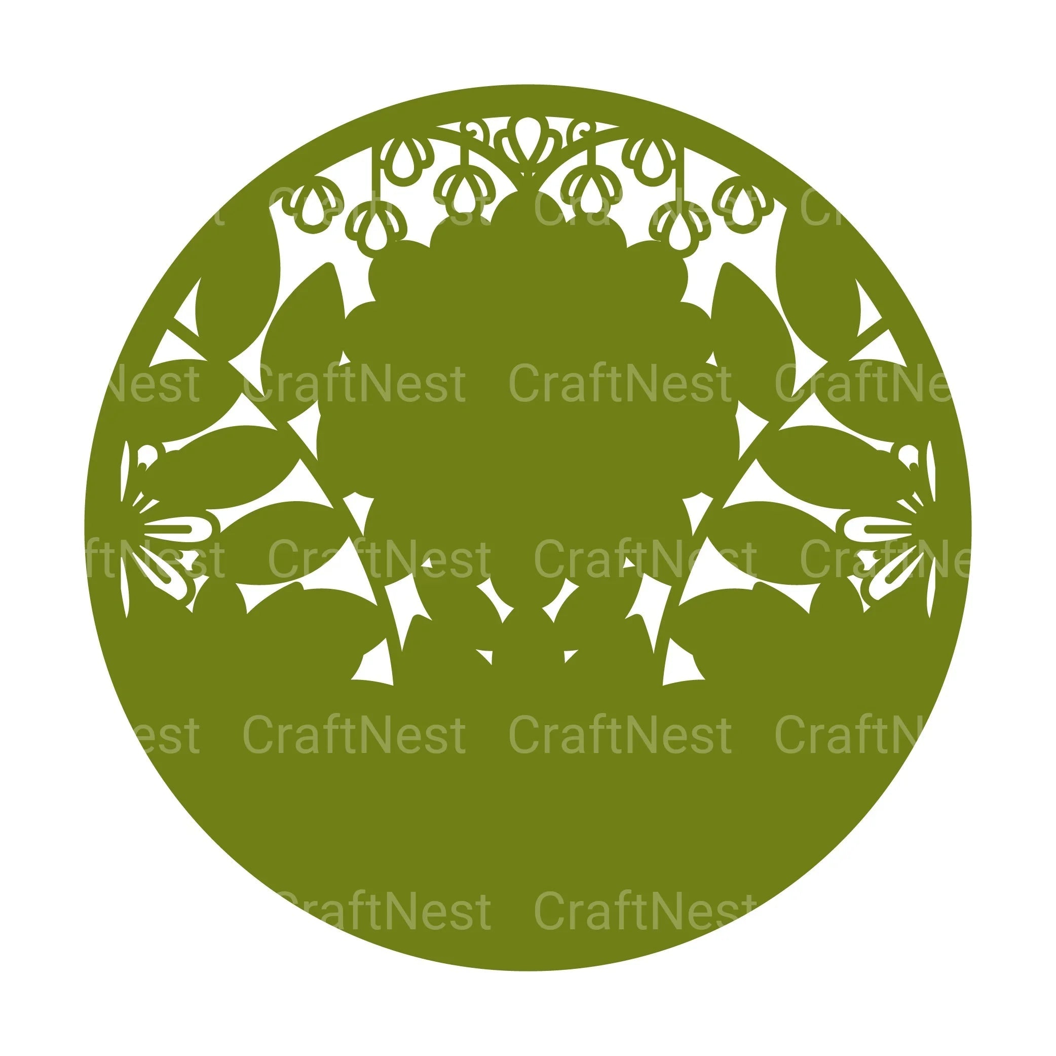 Flower Round 3D Layered Papercut Clipart Bundle - CraftNest - Digital Crafting and Art